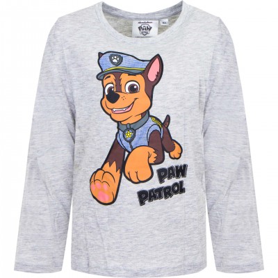 Bluza copii Paw Patrol, maneca lunga, bumbac, marimea 110, 5 ani, gri