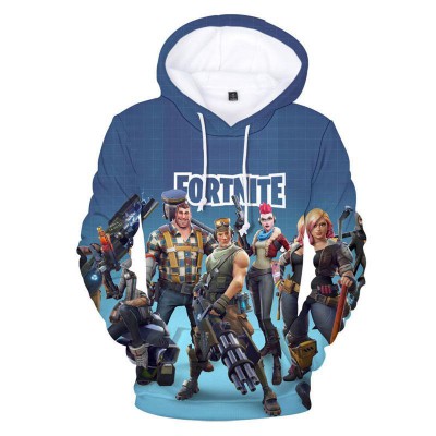 Bluza cu gluga Fortnite pentru copii, colorat, 3-4 ani, marimea 100, poliester, latime piept 33 cm, lungime bluza 41 cm, model 3