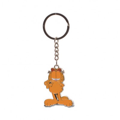 Breloc din metal Garfield lungime 4 cm, lungime cu lant 10 cm