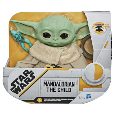 Figurina cu sunete Star Wars - Baby Yoda, The Mandalorian - Grogu The Child, inaltime 19 cm