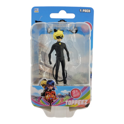 Figurina din plastic, Miraculous - Cat Noir, toper pentru tort, inaltime 8 cm