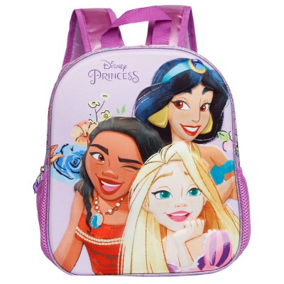 Ghiozdan copii Disney - Printesele, design 3D multicolor, inaltime 31 cm