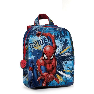 Ghiozdan copii Spider-Man, reversibil, cu 2 fete, multicolor, inaltime 26 cm, model 2