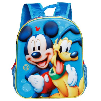 Ghiozdan prescolari Disney - Mickey si Pluto, design 3D, inaltime 31 cm