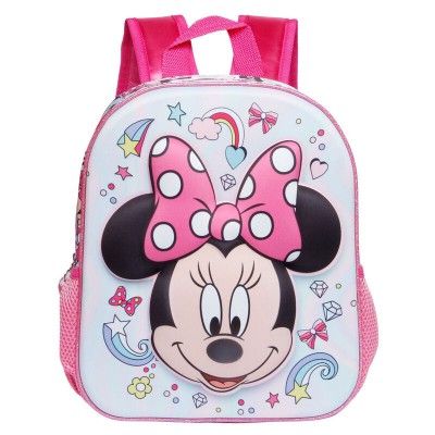 Ghiozdan prescolari Disney - Minnie Mouse cea vesela, design 3D, inaltime 31 cm