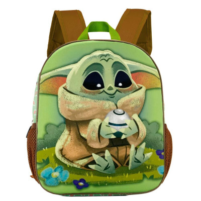 Ghiozdan prescolari Star Wars - Baby Yoda, The Mandalorian - Grogu The Child, design 3D multicolor, 31 x 25 x 8 cm