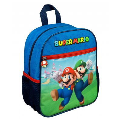 Ghiozdan prescolari Super Mario - Mario si Luigi, multicolor, inaltime 29 cm