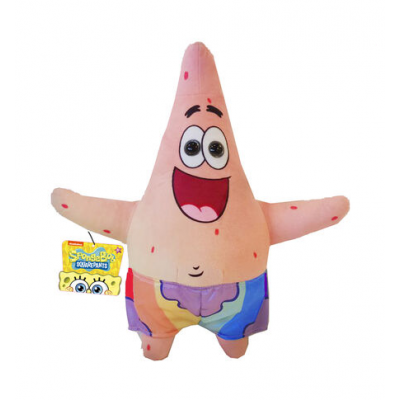 Jucarie de plus Colectia Curcubeu Sponge Bob - Patrick, multicolor, inaltime 32 cm