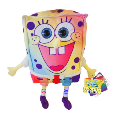 Jucarie de plus Colectia Curcubeu Sponge Bob - Sponge Bob, inaltime 28 cm