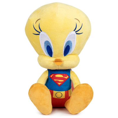 Jucarie de plus Looney Tunes Editie Aniversara 100 de ani - Superman Tweety, inaltime 30 cm