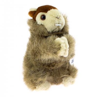 Jucarie de plus Marmota Fericita, maro, inaltime 22 cm