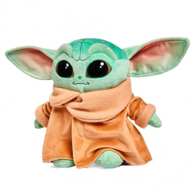 Jucarie de plus Star Wars - Baby Yoda, The Mandalorian - Grogu The Child, multicolor, inaltime 25 cm