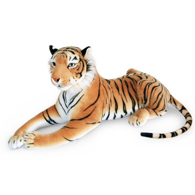 Jucarie din plus Tigru Bengalez, inaltime 42 cm, lungime 80 cm