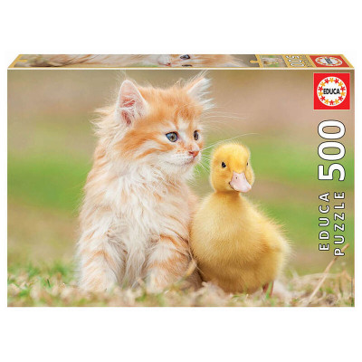 Puzzle Prieteni Adorabili, 500 piese, dimensiune 48 x 34 cm, recomandat copiilor peste 11 ani