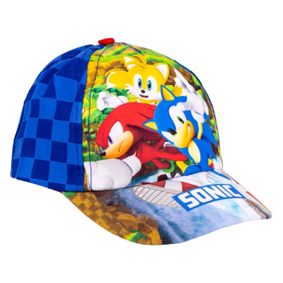 Sapca copii Sonic The Hedgehog, poliester, ajustabila, marimea 53, 4-8 ani