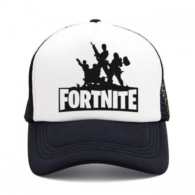 Sapca Fortnite alb cu negru, marime universala cu reglaj, logo model 4