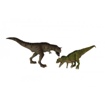 Set 2 figurine Colectia de Dinozauri - Allosaurus si Carnotaurus, inaltime 8-10 cm