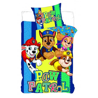 Set 2 piese lenjerie pat Paw Patrol, dimensiune 135 cm x 100 cm