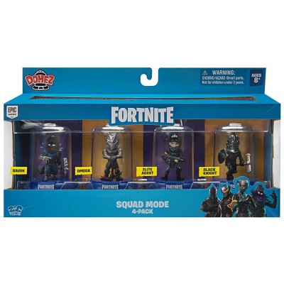 Set 4 figurine Fortnite - Raven, Omega, Elite Agent si Black Knight, inaltime 6 cm
