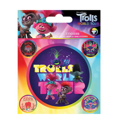 Set 5 stickere decorative, de interior - Trolls World Tour