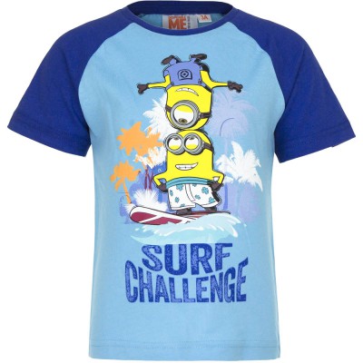 Tricou copii Minions - Surfing, multicolor, bumbac, marimea 104, 4 ani, model 1