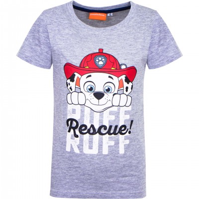 Tricou copii Paw Patrol - Team Paw, bumbac, marimea 92, 2 ani, gri