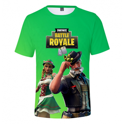 Tricou Fortnite, marime L, Unisex, imprimeu multicolor model 1