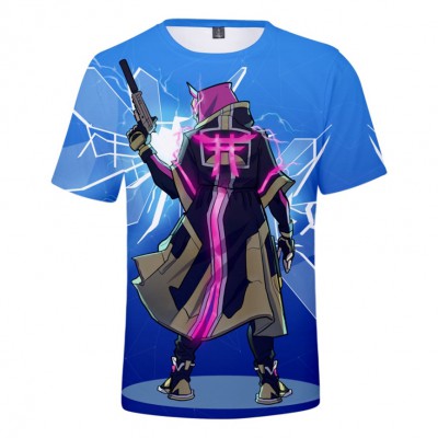 Tricou Fortnite, marime L, Unisex, imprimeu multicolor model 12