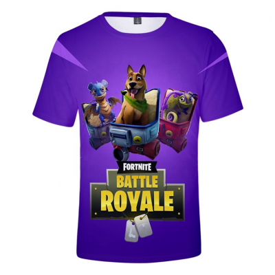 Tricou Fortnite, marime M, Unisex, imprimeu multicolor model 2