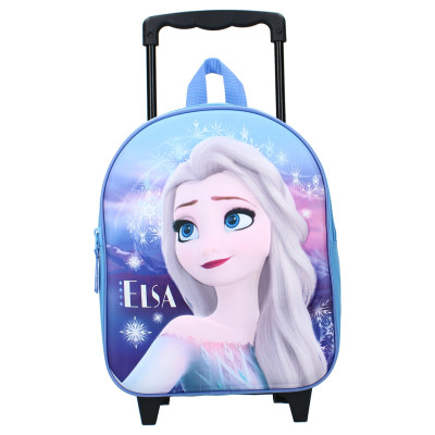 Troler sau ghiozdan prescolari Disney Frozen - Elsa, design 3D, inaltime 36 cm