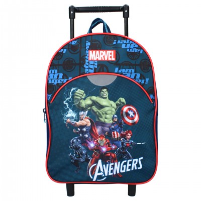 Troler tip ghiozdan prescolari Marvel Avengers, multicolor, inaltime 36 cm