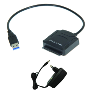 Adaptor USB 3.0 la S-ata, conectare HDD/SSD 2.5 inch/3.5 inch S-ata cu alimentator