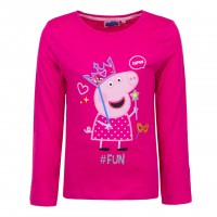 Bluza copii Peppa Pig, maneca lunga, bumbac, marimea 98, 3 ani, rosu