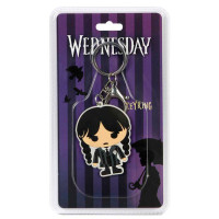 Breloc din cauciuc Wednesday - Wednesday Addams, inaltime 6 cm