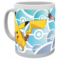 Cana ceramica Pokemon, design multicolor, capacitate 320 ml, inaltime 9.5 cm, diametru 8 cm
