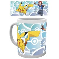 Cana ceramica Pokemon, design multicolor, capacitate 320 ml, inaltime 9.5 cm, diametru 8 cm