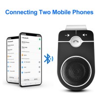 Car Kit Handsfree, MULTIPOINT, Bluetooth V4.2, pentru iPhone, Samsung si alte smartphone-uri