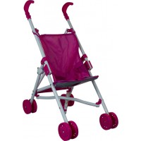 Carucior pentru papusi, visiniu, inaltime 50 cm