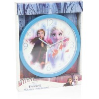 Ceas de perete, Disney - Frozen, rama albastra design multicolor, diametru 24 cm