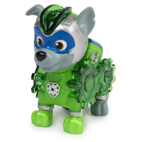 Figurina Paw Patrol Mighty Pups - Rocky, inaltime 7 cm