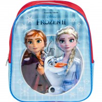Ghiozdan prescolari Disney - Frozen 2 - Anna, Elsa si Olaf, design 3D, 32 x 25 x 9 cm