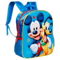 Ghiozdan prescolari Disney - Mickey si Pluto, design 3D, inaltime 31 cm