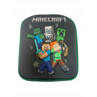 Ghiozdan prescolari Minecraft, design 3D, 30 x 26 x 8 cm