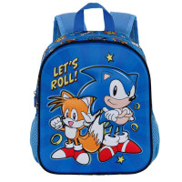 Ghiozdan prescolari Sonic the Hedgehog - Sonic si Tails, design 3D, 31 x 25 x 9 cm