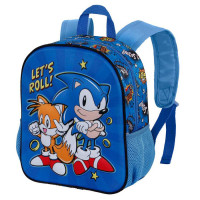 Ghiozdan prescolari Sonic the Hedgehog - Sonic si Tails, design 3D, 31 x 25 x 9 cm