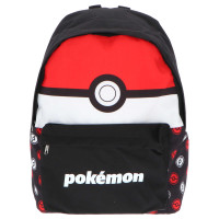 Ghiozdan scoala pentru copii, Pokemon - Poke Ball, negru, 40 x 30 x 13 cm