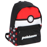 Ghiozdan scoala pentru copii, Pokemon - Poke Ball, negru, 40 x 30 x 13 cm