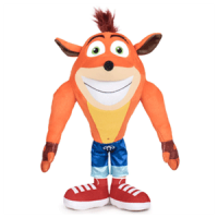 Jucarie de plus Crash Bandicoot, multicolor, inaltime 35 cm