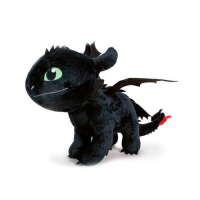 Jucarie de plus How To Train Your Dragon 3 - Night Fury, inaltime 17 cm, lungime 23 cm