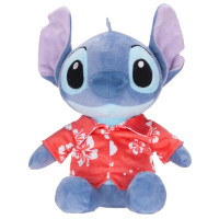 Jucarie de plus Lilo si Stitch colectia Hawaii - Stitch, camasa rosie, inaltime 28 cm